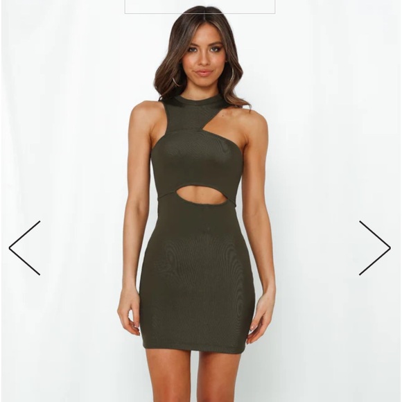 HELLO MOLLY FLYING FIRST CLASS DRESS KHAKI SIZE XS - Picture 4 of 10